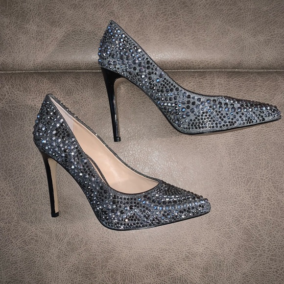 Gianni Bini Womens Multi Studded Design Stiletto Pumps Pewter - Size 7M - Picture 4 of 10